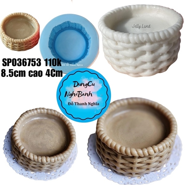 Khuôn Silicon - Đế - Đan - Đế 8.5cm Bình Hoa