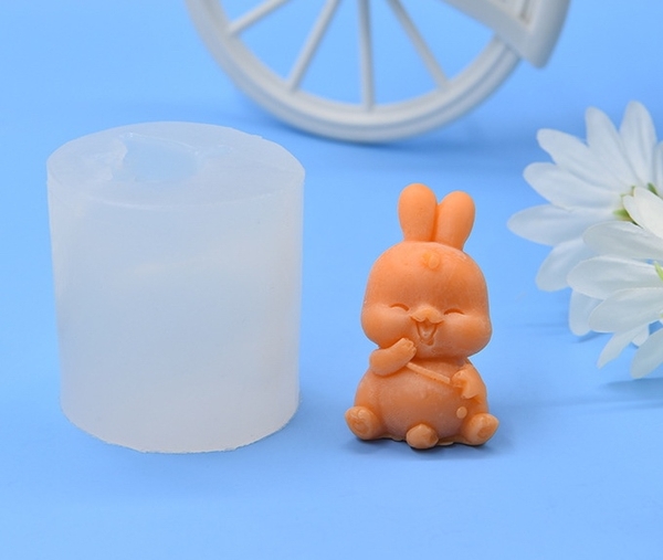 Khuôn Silicon - Động Vật - Con Thỏ 300036 - Thỏ Cười