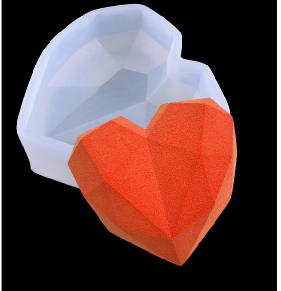 Khuôn Silicon - Trái Tim Kiểu - 1c Kim Cương 19cm