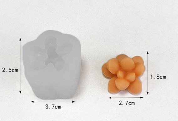 Khuôn Silicon - Sen Đá TIA - Ụ 3cm