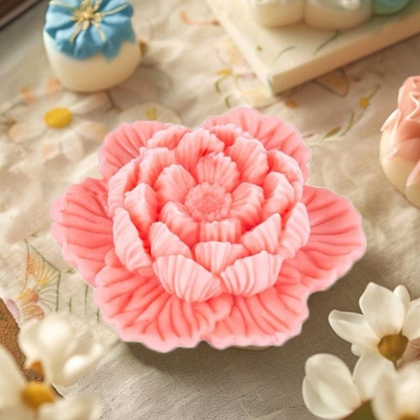 Khuôn Silicon - Hoa Mẫu Đơn Xoè - 8cm