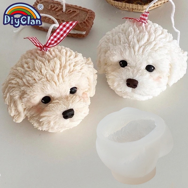 Khuôn Silicon - Động Vật - Mặt Chó  8cm