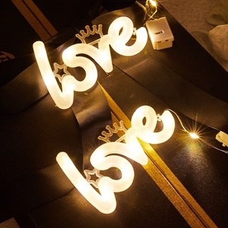 Đèn LED Nhấp Nháy - PKD - Dùng Pin - Chữ LOVE