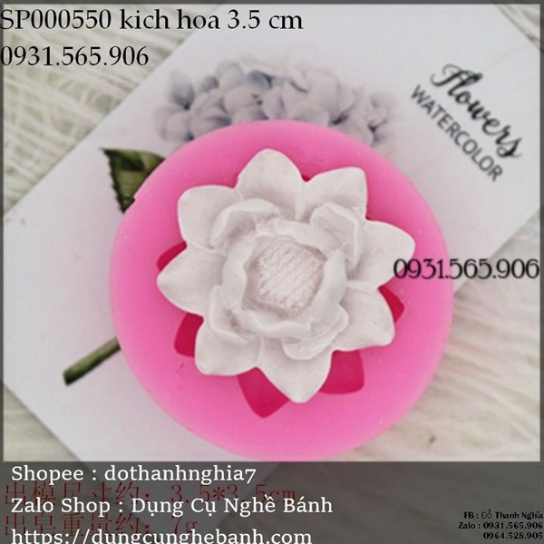 Khuôn Silicon - Hoa Sen Thái Nở - 3.5cm SEN NỞ Nhí