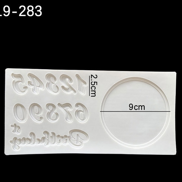 Khuôn Silicon - Số 0-9 - Số Bảng Tròn