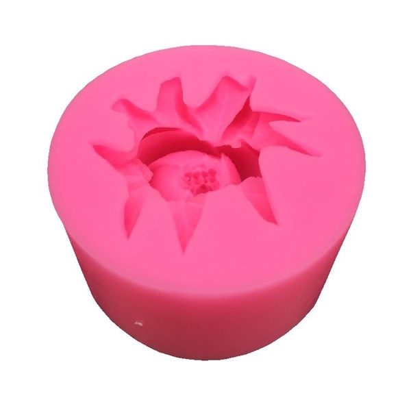 Khuôn Silicon - Hoa Lan - 5cm - Nhô Kèm Lá