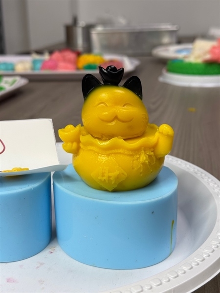 Khuôn Silicon - Động Vật - Mèo Thần Tài - Thỏi Vàng SL100