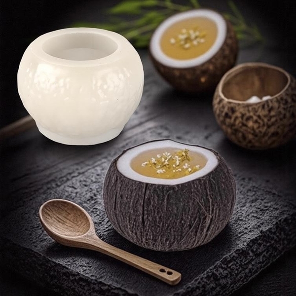 Khuôn Silicon - Trái Cây - Dừa 7.3cm