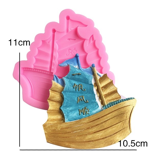 Khuôn Silicon - Biển - Thuyền Buồm 10cm