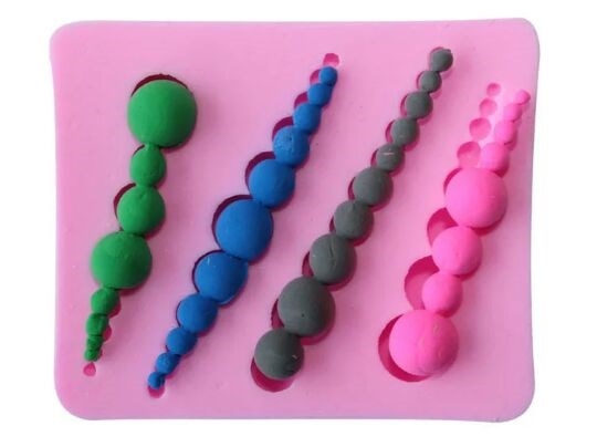 Khuôn Silicon - Viền Chuỗi Dây - Hạt 4c - 7cm