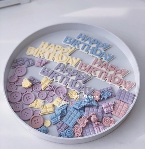 Khuôn Silicon - Số 0-9 - Số Chấm Tim Sao