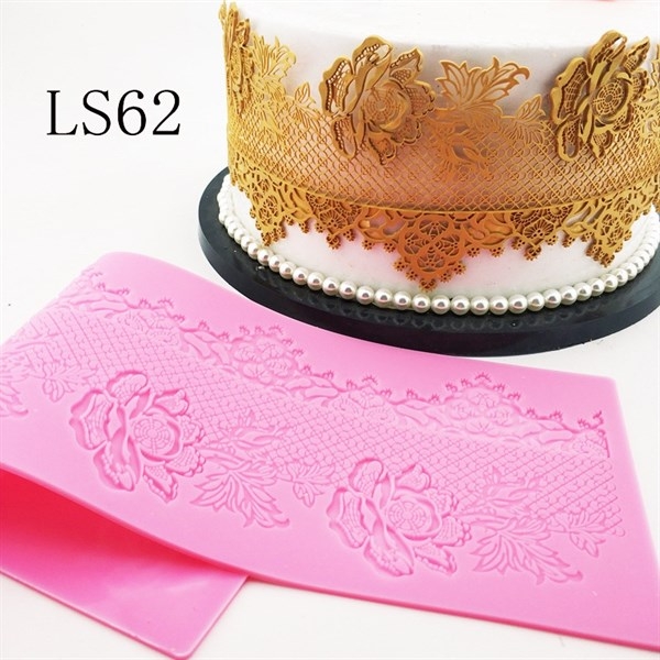 Khuôn Silicon - Viền Mảng Họa Tiết - Ren LS62 - 33x19cm
