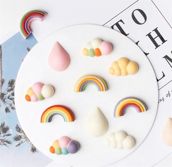 Khuôn Silicon - Bầu Trời - Cầu Vồng - Vĩ Mây Nước 11c