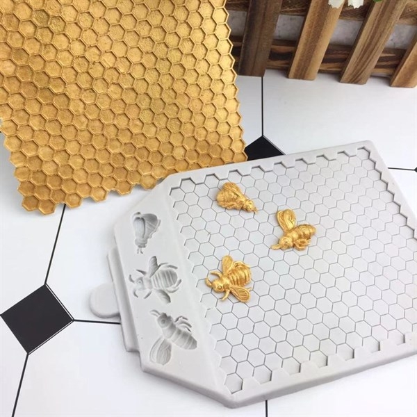 Khuôn Silicon - Viền Mảng 2D - Tổ Ong 13x12cm