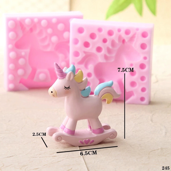 Khuôn Silicon - Động Vật - Ngựa Pony 2 Mảnh 7.5cm
