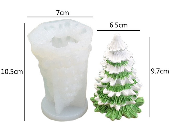 Khuôn Silicon - Noel - Cây Thông Cây #3 9.7CM