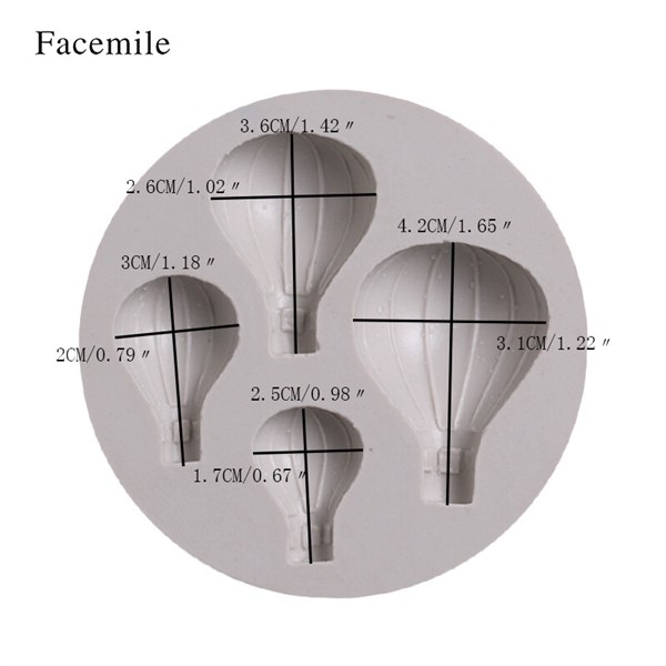 Khuôn Silicon - Bầu Trời - Khinh Khí Cầu - Mẫu 4c