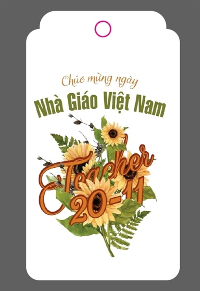 PKC -Phụ Kiện Cắm Thẻ Treo Nhà Giáo 20/11 - Thẻ treo 20/10 mã 06