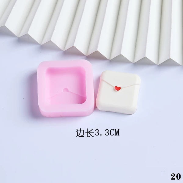 Khuôn Silicon Thiệp Tình Yêu - Trái Tim 3.3cm