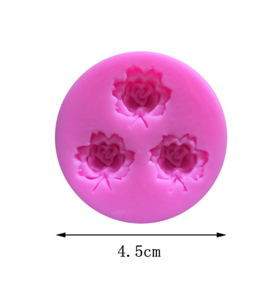 Khuôn Silicon - Hoa Hồng - NỞ - 1cm - 3c