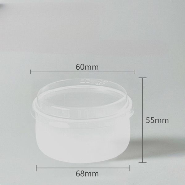 Cốc Nhựa Tròn Bầu Đựng Flan Pudding 125ml
