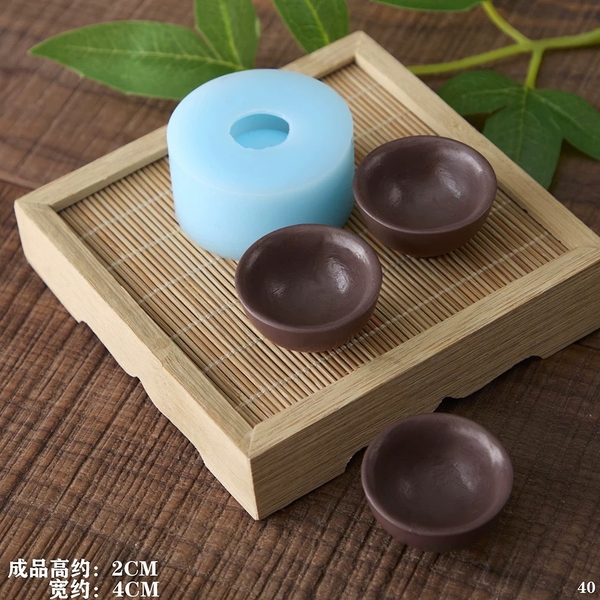 Khuôn Silicon - Ấm Trà Bình Trà - Chén Trà 4cm