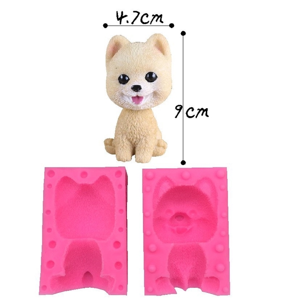 Khuôn Silicon - Động Vật - Chó Ngồi 9x4.6cm