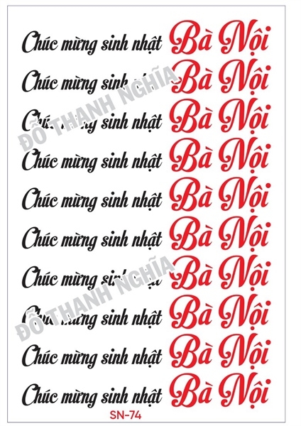 Decal Chủ Đề Sinh Nhật - DSN - DSN74