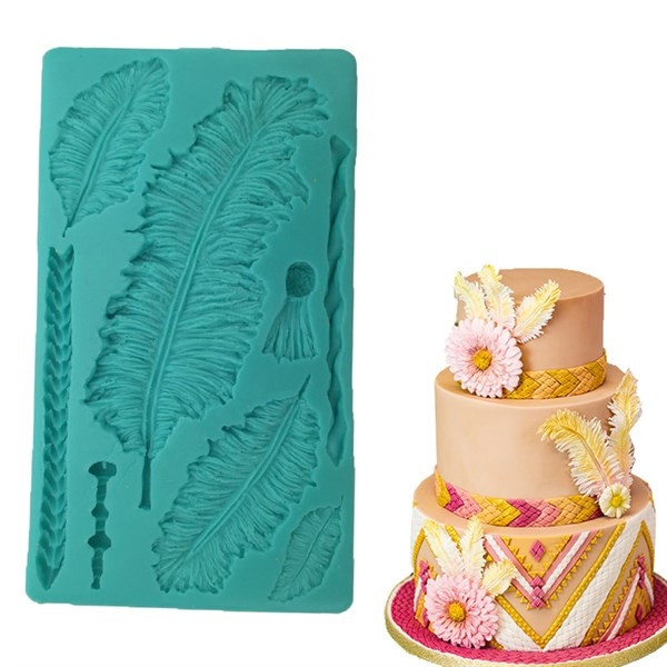 Khuôn Silicon - Lá Lông Vũ - Vĩ TH 8c