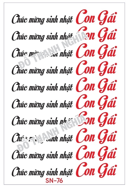 Decal Chủ Đề Sinh Nhật - DSN - DSN76