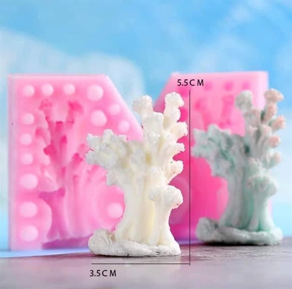 Khuôn Silicon - Biển - Rong Rêu - Set 4 Cây San Hô