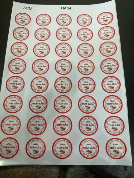 Decal Chủ Đề Trung Thu - Tem Nhân Bánh