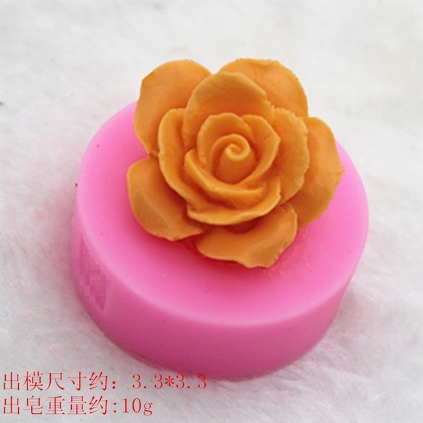 Khuôn Silicon - Hoa Hồng Nở - 3.3cm - Cánh Mỏng