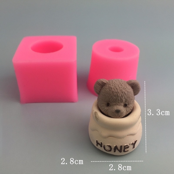Khuôn Silicon - Động Vật - Gấu Ngồi 6cm