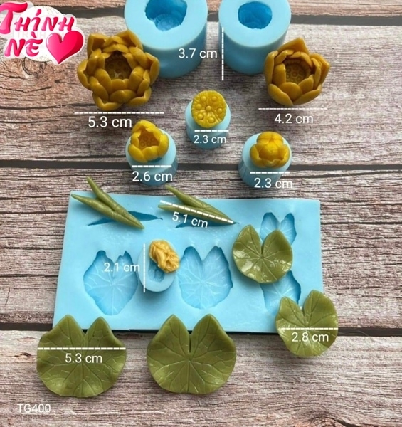 Khuôn Silicon - Hoa Sen Thái Mini - bộ 7 SL200