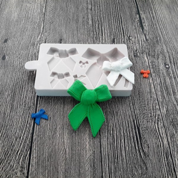 Khuôn Silicon - Cái Nơ - TH Vuông 2-8cm 6c