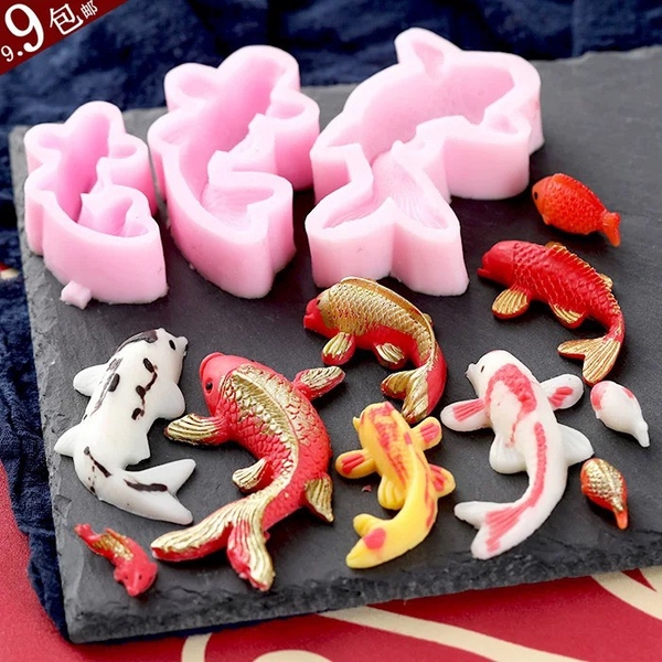 Khuôn Silicon - Biển - Cá Koi 9cm