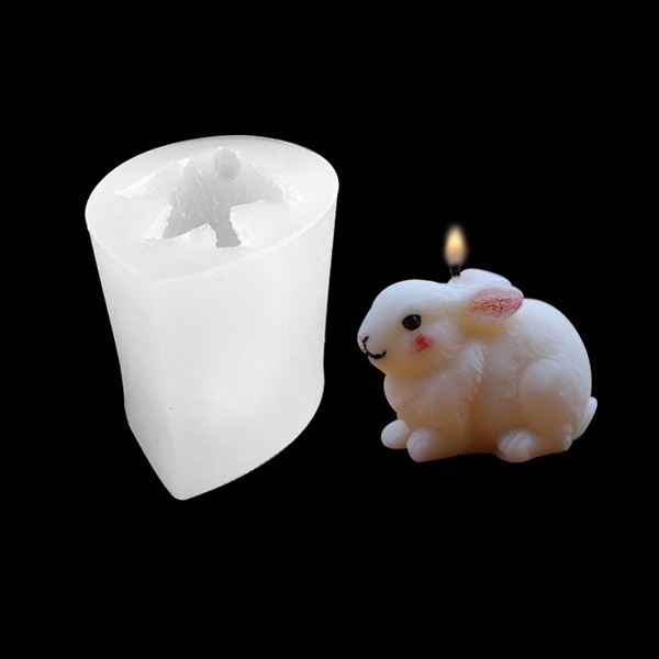 Khuôn Silicon - Động Vật - Con Thỏ - Trắng