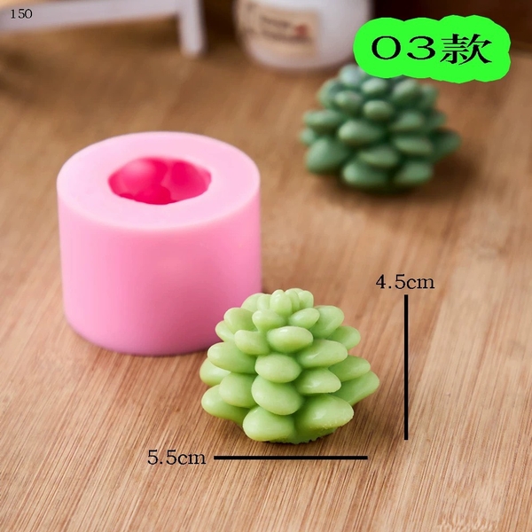 Khuôn Silicon - Sen Đá TIA Đất Tầng 5.5cm