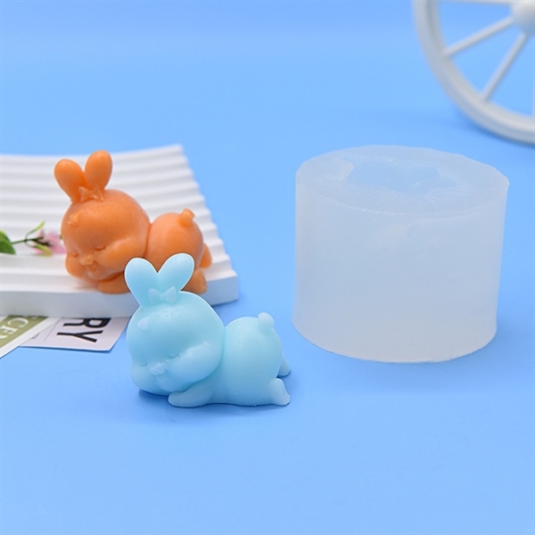 Khuôn Silicon - Động Vật - Con Thỏ Nằm Chu Đít