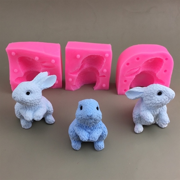 Khuôn Silicon - Động Vật - Con Thỏ Nghiêng Phải