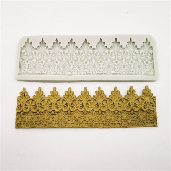 Khuôn Silicon - Viền Mảng Họa Tiết - Mai Họa Tiết 22.5x7cm
