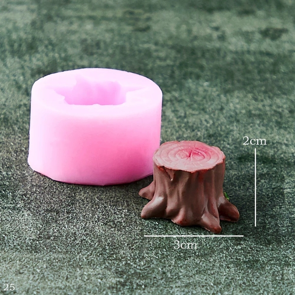 Khuôn Silicon - Gốc Thân Cây 2cm 1 Mảnh