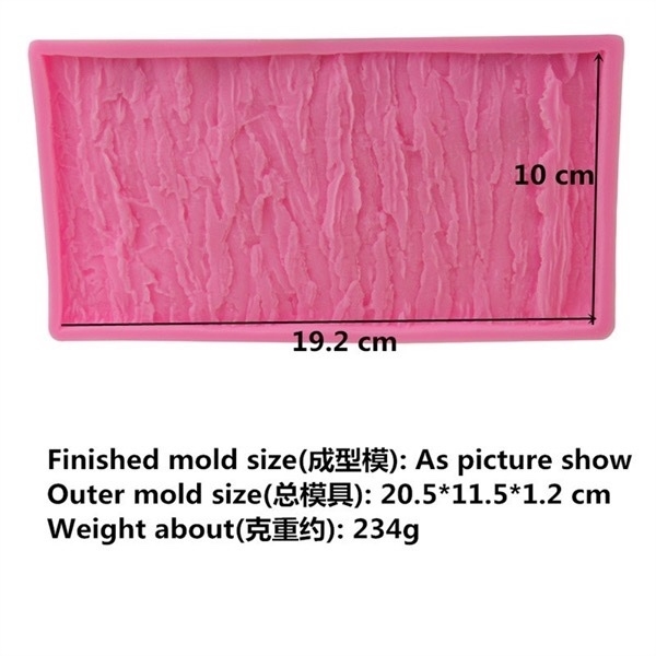 Khuôn Silicon - Viền Mảng Họa Tiết - Vân Gỗ 19x10cm