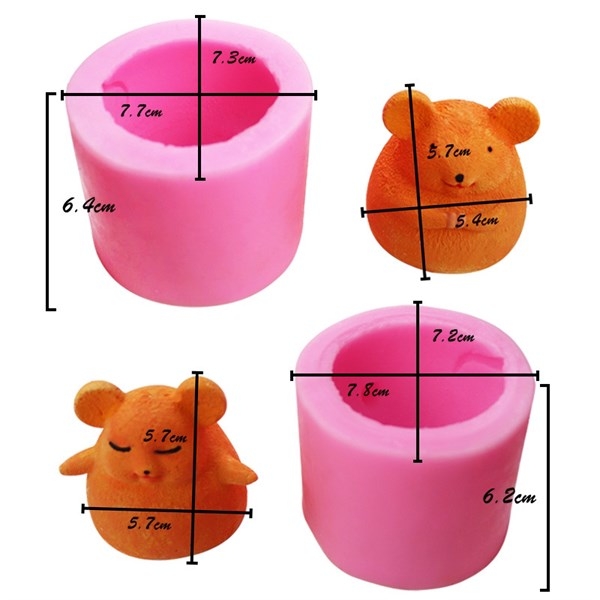 Khuôn Silicon - Động Vật - Chuột Set 2c - Đứng Chấp Tay 8cm