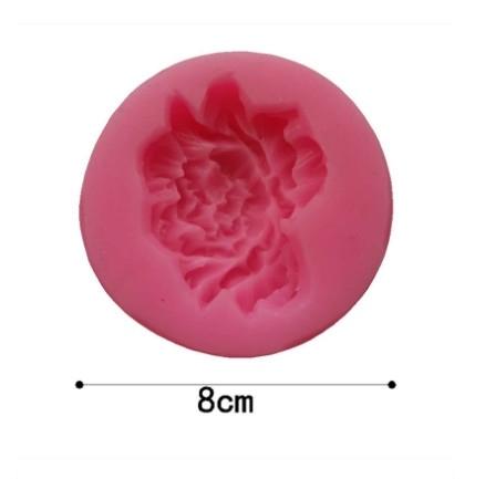 Khuôn Silicon - Hoa Mẫu Đơn - 5.8cm - Mặt Ép