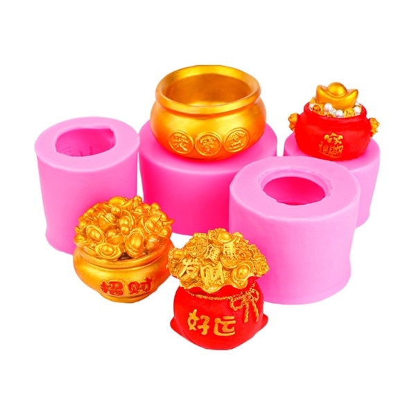 Khuôn Silicon - Hủ Vàng - Tròn 8.5cm