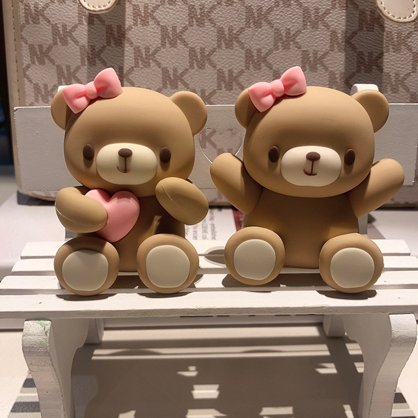 Khuôn Silicon - Động Vật - Gấu Nơ 2 Mảnh 7.5cm