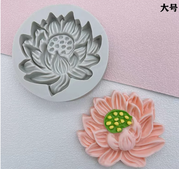 Khuôn Silicon - Mặt Ép Hoa Sen - 10cm
