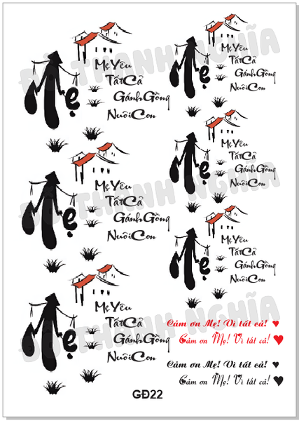 Decal Chủ Đề Gia Đình - GĐ -GĐ22